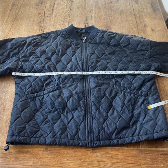 Joylab Navy Quilted Bomber Style Zip Front Jacket Coat Size Medium - Picture 5 of 7